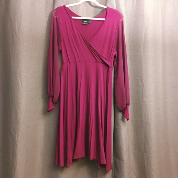ASOS Maternity Dresses & Skirts - Magenta ASOS Long Sleeve Maternity Dress Pregnancy